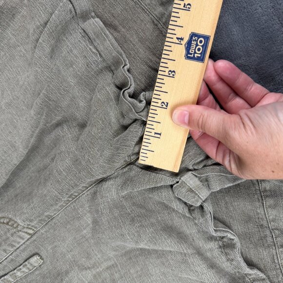 C&C California Size S Womens Green 1/2 Button Short Sleeve Chic Linen Romper - Picture 6 of 8